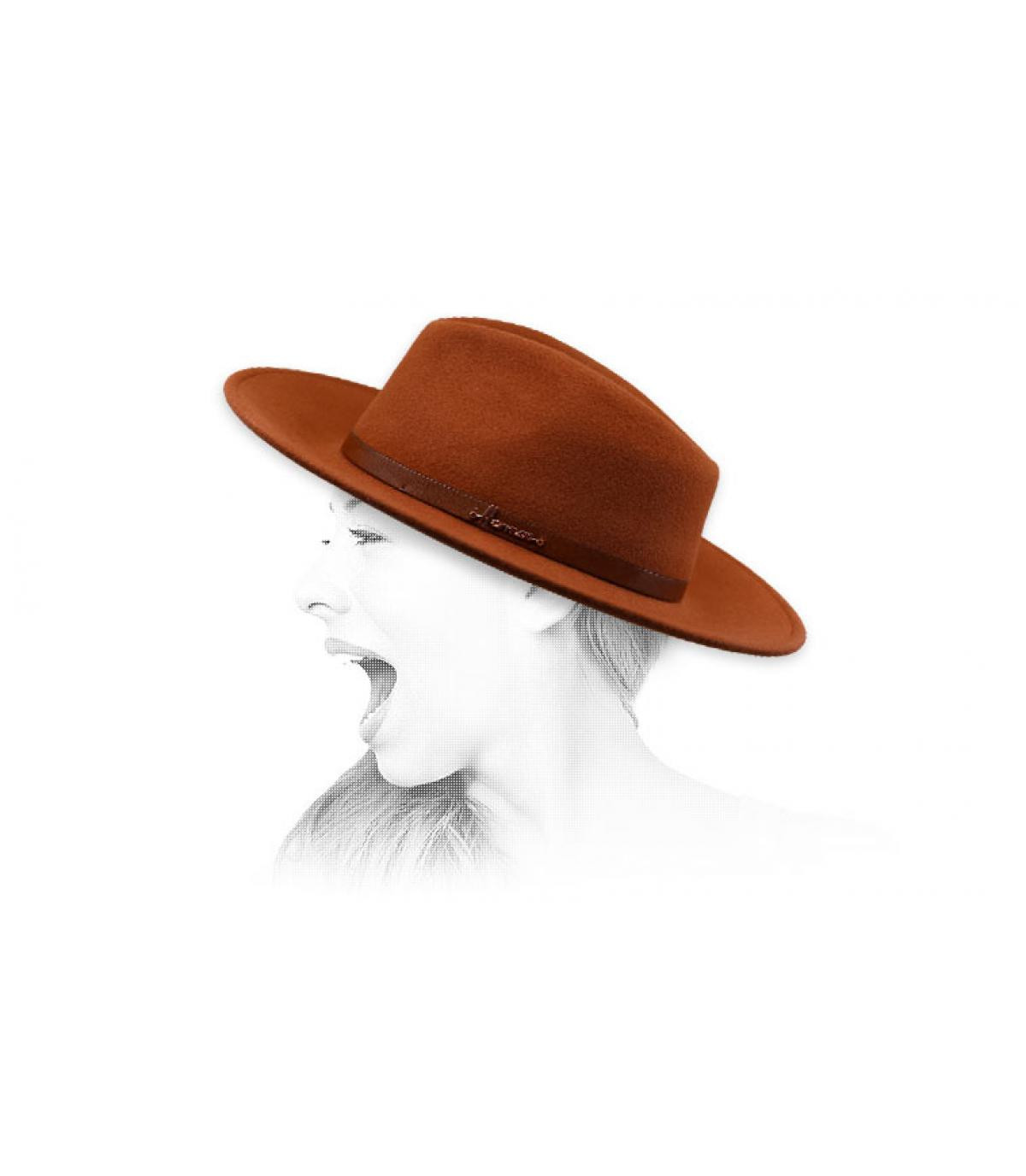 Fedora oranje Herman Mac Rose orange Fedora oranje Herman Mac Rose orange